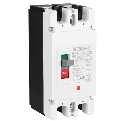 قاطع الدائرة MCCB WGM1PV-250، قاطع الدائرة DC500V 200Amp بالطاقة الشمسية، قاطع الدائرة 2P DC لأنظمة الطاقة الشمسية وتطبيقات التيار المستمر الأخرى in Kuwait