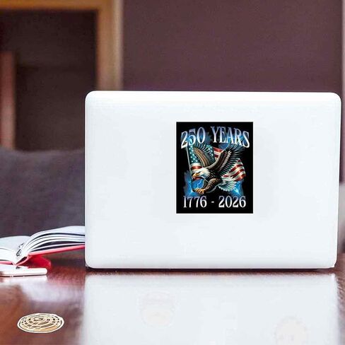 10 Pack 250 Anniversary USA 250th American United States Eagle Patriotic 1776-2026 Year Stickers Laptop Bumper Decal Window Waterproof Car Stickers in Kuwait