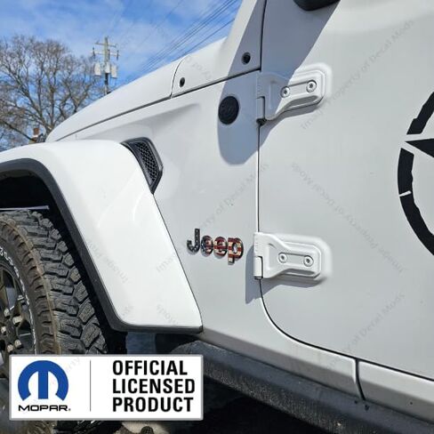ملصق مائي Mods Fender Jeep Fender ذو تراكب مسطح يناسب Jeep Gladiator/Wrangler JL/JT (2018-2026) (مجموعة من 2) علم الولايات المتحدة الأمريكية - تم ارتداؤه | FJ9M3 in Kuwait