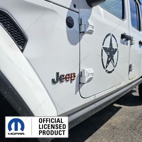 ملصق مائي Mods Fender Jeep Fender ذو تراكب مسطح يناسب Jeep Gladiator/Wrangler JL/JT (2018-2026) (مجموعة من 2) علم الولايات المتحدة الأمريكية - تم ارتداؤه | FJ9M3 in Kuwait