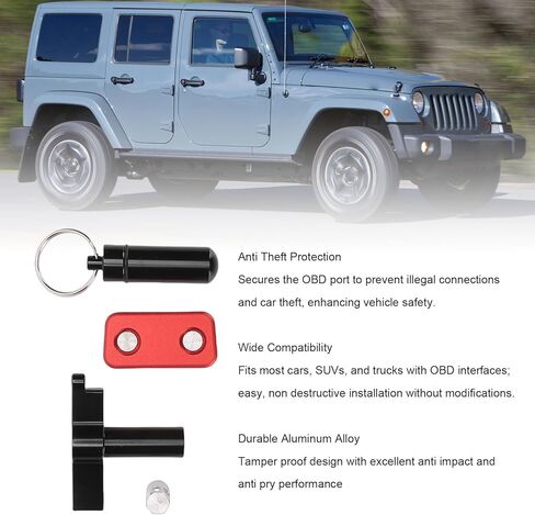 OBD Port Lock, Aluminium Alloy Anti Theft Anti Pry Locking Device for Cars SUVs Trucks, with Tamper Proof Structure for Vehicle Security in Saudi Arabia