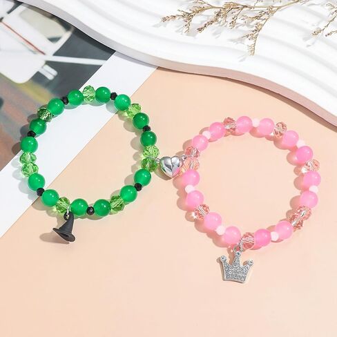Joyline Friendship Bracelets for Women Teens Sister Witch Crown Bracelets Best Friend BFF Bracelets Easter Day Gift for Teen (Green/Pink) in Kuwait
