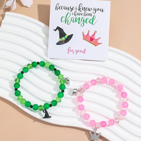 Joyline Friendship Bracelets for Women Teens Sister Witch Crown Bracelets Best Friend BFF Bracelets Easter Day Gift for Teen (Green/Pink) in Kuwait