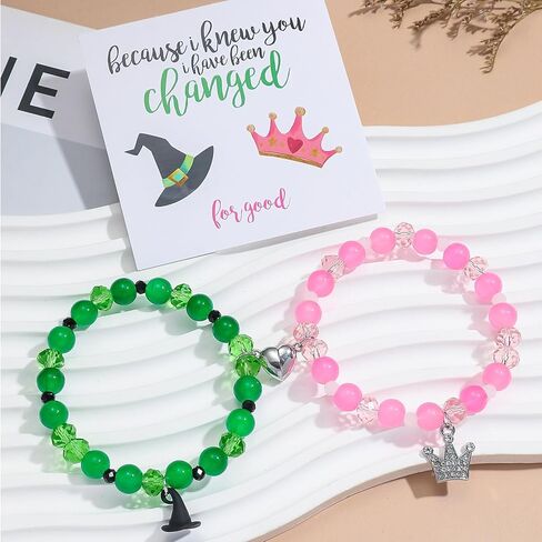 Joyline Friendship Bracelets for Women Teens Sister Witch Crown Bracelets Best Friend BFF Bracelets Easter Day Gift for Teen (Green/Pink) in Kuwait