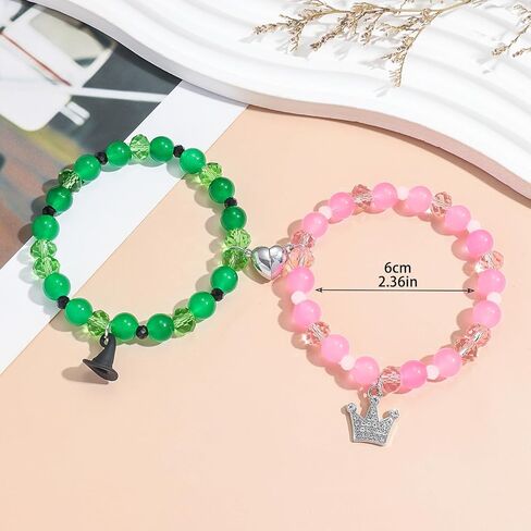 Joyline Friendship Bracelets for Women Teens Sister Witch Crown Bracelets Best Friend BFF Bracelets Easter Day Gift for Teen (Green/Pink) in Kuwait