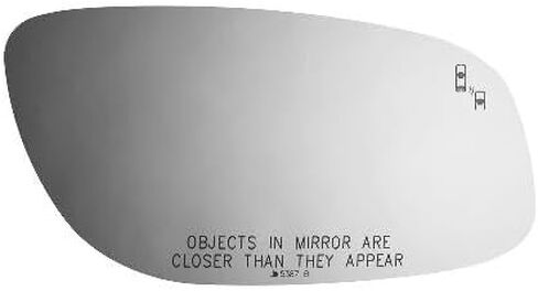Fits 10-19 Taurus Right Pass Mirror Glass Lens w/Blind Spot Detection Icon in Saudi Arabia