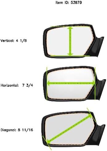 Fits 10-19 Taurus Right Pass Mirror Glass Lens w/Blind Spot Detection Icon in Saudi Arabia