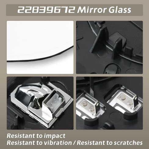 22839672 زجاج مرآة السائق متوافق مع كاديلاك XTS 2013 2014 2015 2016 2017، استبدل 23216353 زجاج مرآة الرؤية الخلفية للجانب الأيسر يتم تسخينه مع نقطة عمياء بدون تعتيم تلقائي in Kuwait