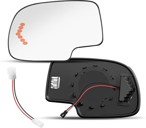 Passenger Side Heated Turn Signal Glass Compatible with 2003-2007 Cadillac Escalade, Chevrolet Silverado, Suburban, Tahoe, Avalanche, GMC Sierra, Yukon - Right Exterior Convex Mirror in Saudi Arabia