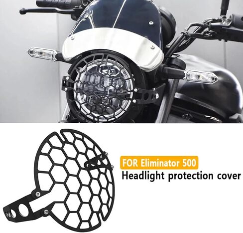 مناسبة لـ Eliminator500 450 ElIMINATOR 500 450 2024 + شبكة حماية المصابيح الأمامية ملحقات الدراجة النارية in Kuwait
