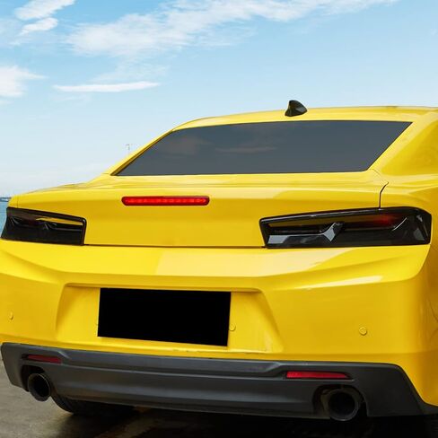 Tail Light Lamp Covers, Smoked Rear Light Guards Compatible with 2016 2017 2018 Chevrolet Chevy Camaro Exterior Accessories, ABS Smoke Black in Saudi Arabia
