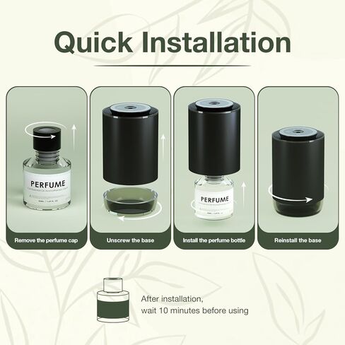 إعادة تعبئة معطر هواء السيارة الذكية - كولونيا - إعادة تعبئة العطور المخصصة، إعادة تعبئة موزع روائح السيارة سعة 50 مل، استبدال رائحة طويلة الأمد لموزع الروائح المحمول، تتوفر روائح متنوعة in Kuwait