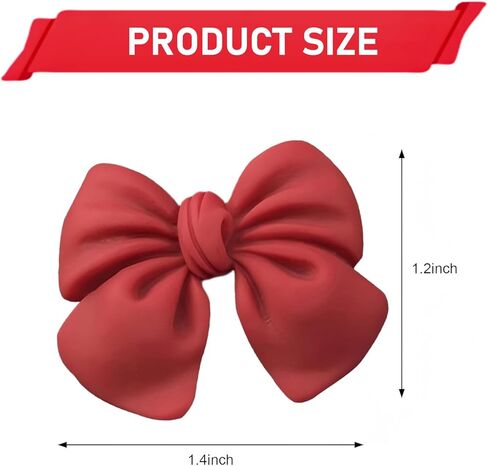 4 PCS Car Air Vent Clips, Cute Bowknot Design Car Air Conditioning Vent Decoration Holders, Portable Non-destructive Clip-on Installation Interior Decor, Universal for Cars (Red & Pink) in Saudi Arabia