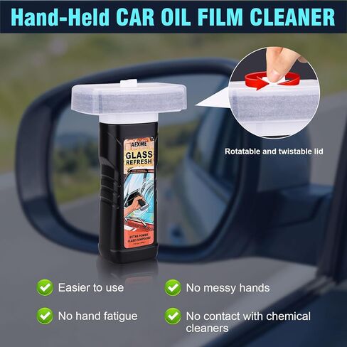 Oil Film Remover for Car Windshield, Powerful Auto Glass Cleaner for Water Spots & Road Grime, Anti Fog Formula, Streak Free Car Window Cleaner, Improve Windshield Clarity for Safe Driving in Saudi Arabia