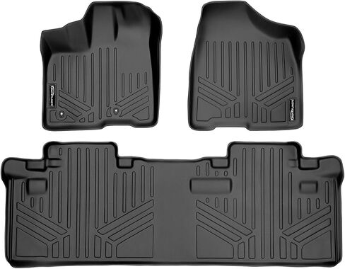 MAXLINER All Weather Custom Fit Cargo Trunk Liner Floor Mat Behind 2nd Row Black Compatible with 2011-2020 Toyota Sienna in Saudi Arabia