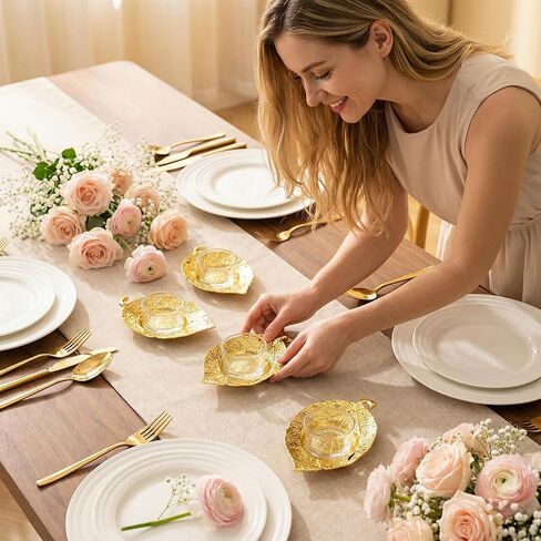 Gold Metal Maple Leaf Votive Candle Holders Elegant Centerpiece Decorations for Home Table and Events in Saudi Arabia