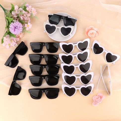Just Married Decorations, 16 Pairs Bride and Groom Sunglasses Bulk, Wedding Day Accessories Bachelorette Party Favors in Saudi Arabia