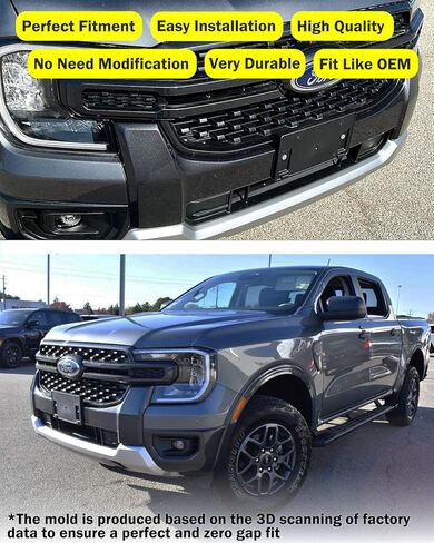 Front License Plate Frame for Ford Ranger 2024 2025 2026 (Exclude Raptor) NO Drill Front Bumper License Plate Holder Mounting Bracket Replace# N1WZ17A385N FO1068206 in Saudi Arabia