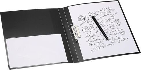 PATIKIL Ringless-Binder، A4 مجلدات مجلدة بدون ثقوب، مشبك Padfolio، حافظة بمشبك مجلد قابل للطي، مجلدات مستندات بلاستيكية قابلة للطي، مقاطع معدنية لملفات اللوازم المكتبية، ADM95087، أسود in Saudi Arabia