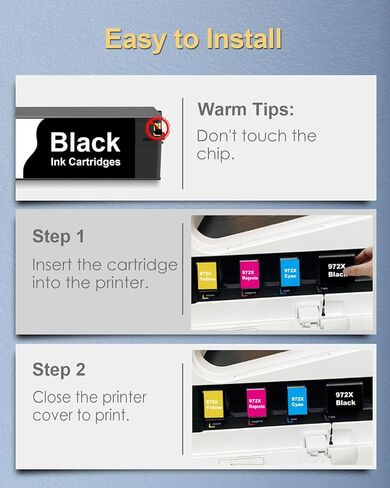 خراطيش حبر بديلة 972X لطابعات HP 972X 972A 972 لطابعات PageWide Pro MFP 477dw 452dw 577dw 552dw 452dn 477d (4 عبوات، أسود سماوي أصفر أرجواني) in Kuwait