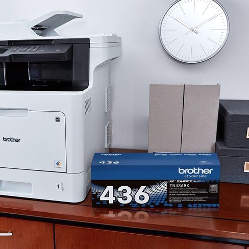 خرطوشة حبر سوداء أصلية TN436BK عالية الإنتاجية من Brother، تصل إلى 6500 صفحة، لـ HL-L8360CDW، HL-L8360CDWT، سلسلة MFC-L8900CDW، HL-L9310CDW والمزيد، مع بطاقة التنزيل الرقمية لأساسيات الطابعة in Saudi Arabia