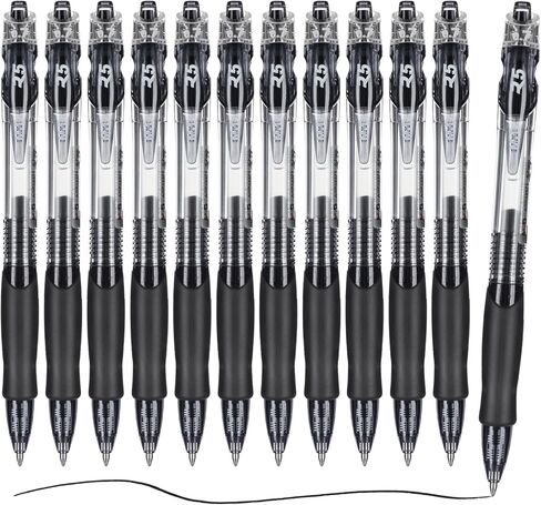 M&G 12Pcs Gel Pens, 0.5mm Blue Ink Gel Pens Fine Point, Quick Dry Gel Ink Pens Bulk Smooth Writing with Soft Anti-Slip Grip Retractable Design for Journaling Coloring Office Supplies School Women Men in Saudi Arabia