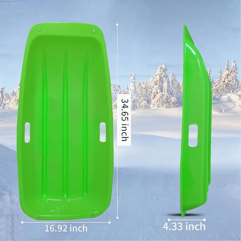 3PCS Kids' Snow Sled - Durable Lightweight Design for Winter Fun, Easy-to-Steer Sledge with Comfortable Seat, Perfect for Snowy Adventures in Saudi Arabia