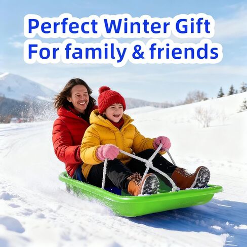 3PCS Kids' Snow Sled - Durable Lightweight Design for Winter Fun, Easy-to-Steer Sledge with Comfortable Seat, Perfect for Snowy Adventures in Saudi Arabia