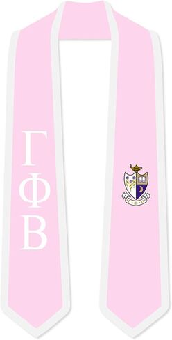 Gamma Phi Beta Greek 2 Tone Lettered Graduation Sash Stole in Saudi Arabia