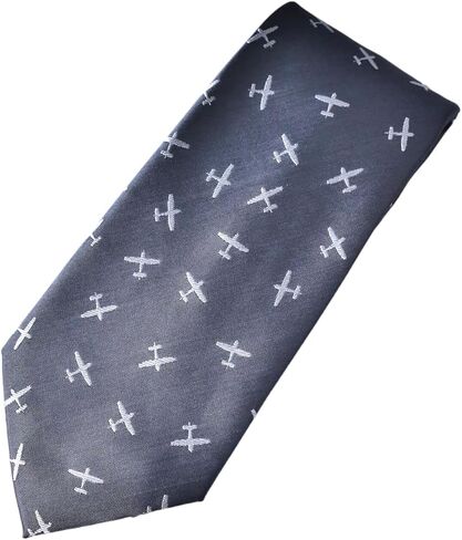 Maker V Biplane Necktie - Pilot neckties - Airplane Ties, Pilot Tie, Air Force gifts for men, flight school, aviation gift in Kuwait