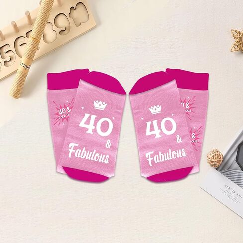 40th Birthday Gifts for Women - Mom Sister Wife Aunt Daughter Friends Mother Birthday Gift Ideas for Her Socks,Stocking Stuffers,Cozy Warm Gift from Daughter Son Brother Husband Newphew Niece in Saudi Arabia