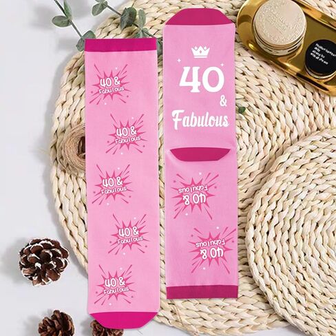 40th Birthday Gifts for Women - Mom Sister Wife Aunt Daughter Friends Mother Birthday Gift Ideas for Her Socks,Stocking Stuffers,Cozy Warm Gift from Daughter Son Brother Husband Newphew Niece in Saudi Arabia