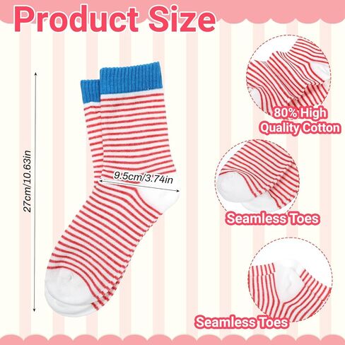 5Pair Colorful Striped Socks, Athletics Crew Socks for Women One Size Ankle CottonSock Retro Style Striped Sock Vintage Crew Sock for Women in Saudi Arabia