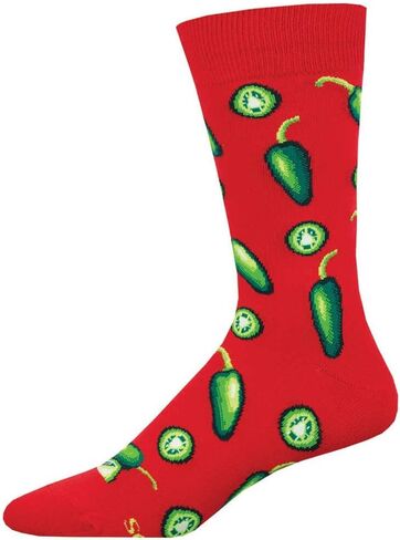 Socksmith Men's Jalepeno Business Crew Socks, Red in Saudi Arabia