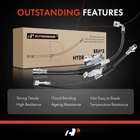 A-Premium Front Disc Brake Caliper & Brake Hydraulic Hoses Compatible with Chevrolet & GMC & Cadillac Models - Silverado/Suburban 1500, Tahoe, Avalanche, Sierra 1500, Yukon XL 1500, Escalade ESV/EXT in Saudi Arabia