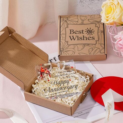 Happy Anniversary Cardinal Gifts for Women Men Best Wedding Aniversario Gifts for Wife Husband Romantic Keepsake for Her Him Puzzle Piece Gift in Kuwait