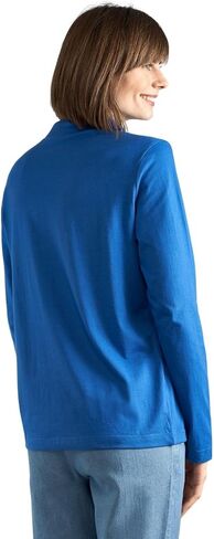 Women’s Relaxed Fit Long Sleeve Turtleneck Top – Soft Cotton Blend, Comfortable Layering Shirt in Saudi Arabia