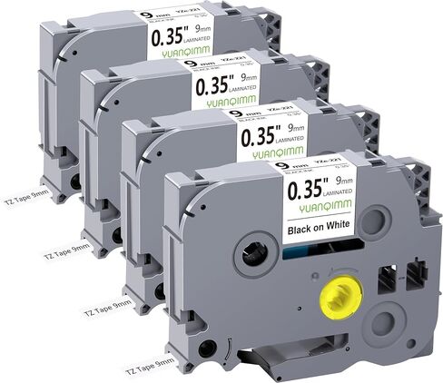 TZe-221 9mm TZe Tape Compatible with Brother Brother PTouch TZe221 TZ221 TZ-221 0.35 Laminated White Tape for PT-D210 PT-D200 PT-D400 PT-D600 PTH110 Printers, 8-Pack in Kuwait