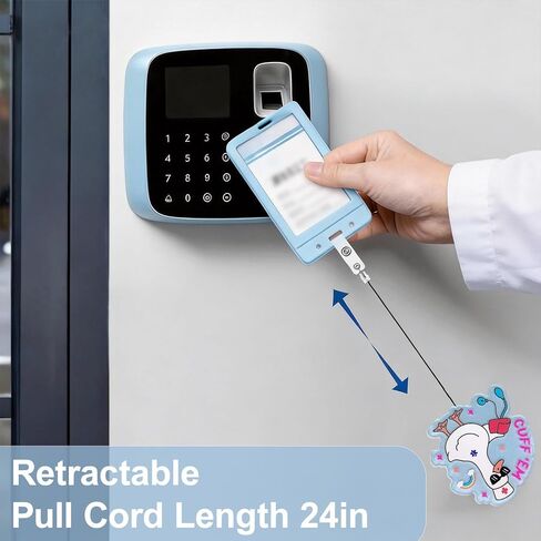 بكرة شارة ممرضة الأوز المضحكة، حامل شارة لطيف مع مشبك قابل للسحب لطبيب طالب التمريض RN LPN CNA، حامل معرف بمشبك التمساح لهدية العمل في مكتب عيادة المستشفى in Kuwait