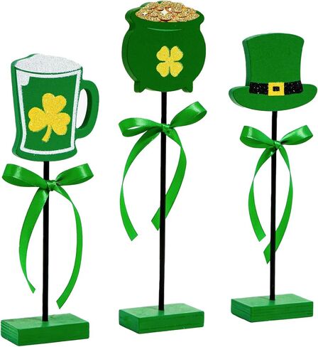 3 Pieces Ramadan Wooden Tabletop Signs Decorations Eid Mubarak Table Centerpieces Decor Set Islamic Ramadan Tiered Tray Decor for Muslim Home Party Tabletop Decor in Kuwait