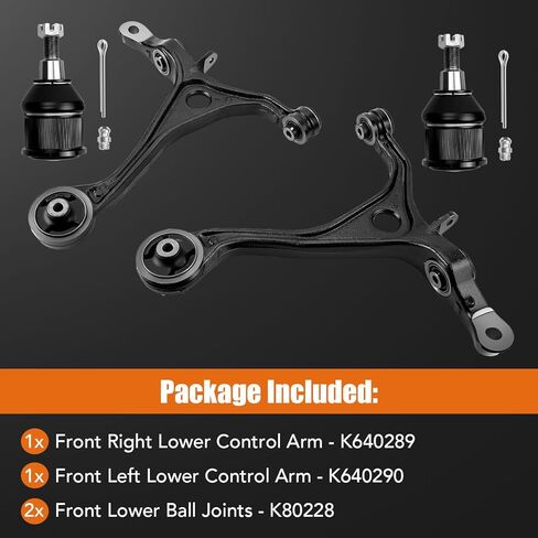 LCWRGS Front Lower Control Arm w/Ball Joints Assembly Set – Left & Right – Suspension Replacement for Honda Accord 2003-2007, Acura TSX 2004-2008, K80228 K640289 K640290-4pcs in Saudi Arabia