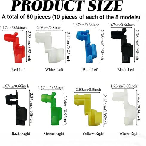 80Piece Car Door Lock Rod Clips Assortment Kit, Door Install Clips Hood Latch & Tailgate Handle Push Clips, Universal Left and Right Door Handle Rod End Retainer Clips for Most Car Truck SUV in Kuwait