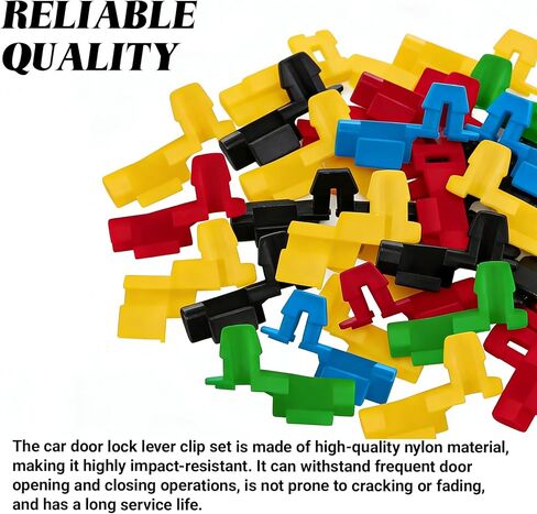 80Piece Car Door Lock Rod Clips Assortment Kit, Door Install Clips Hood Latch & Tailgate Handle Push Clips, Universal Left and Right Door Handle Rod End Retainer Clips for Most Car Truck SUV in Kuwait
