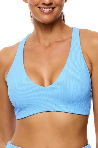 Next by Athena Women's Mini Pucker Rib Bralette Bikini Swimsuit Top in Kuwait