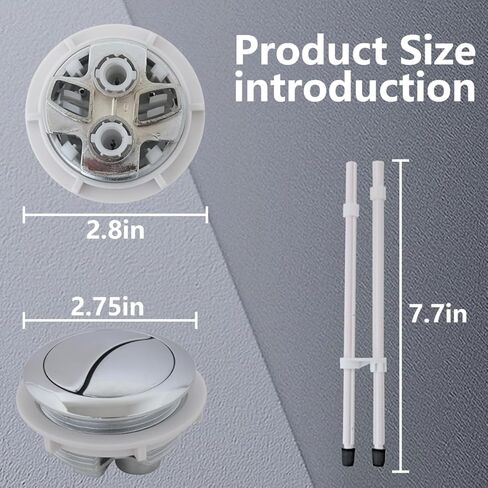 2-Pack 48mm Toilet Flush Buttons - Universal Dual Push Button Replacement for Glacier Bay in Kuwait