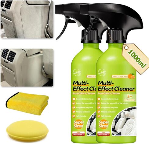 500ml Car Interior Polish Ceiling Foam Headliner Roof Fabric Cleaner Spray Kit for Leather, utomotive Seat,Dashboard, Carpet,Plastic, Vinyl Glass, All-Purpose for Auto Interiors (1, 500ml/16.9fl oz) in Saudi Arabia