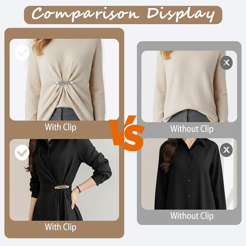 6 Pcs Cinch Clips, Shirt Clips Vintage Dress Clip Back Cinch, Sweater Clip for Women Clothing to Tighten Pant Waist in Saudi Arabia