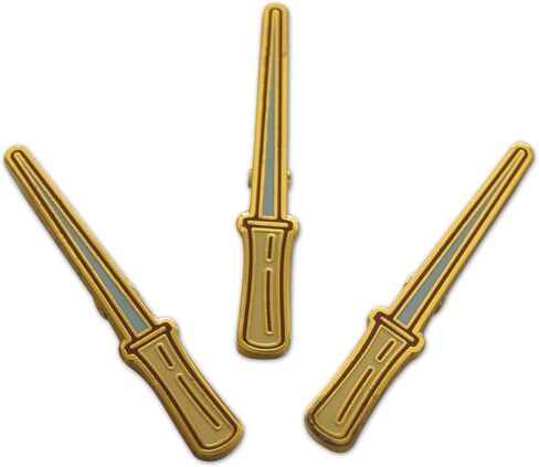 Novel Merk Magic & Wizard Icons Lapel Pin, Hat Pin & Tie Tack Set - with Clutch Back in Saudi Arabia