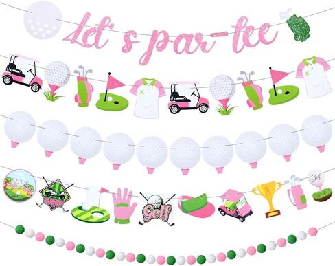 Colarr 5 Pcs Golf Themed Banner 9.84 ft Golf Party Decorations Supplies Hanging Golf Decor with Cord for Golf Lover Retirement Sport Adults, 5 Styles in Saudi Arabia