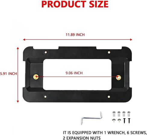 No Drill Rear License Plate Holder, License Plate Frames for BMW 1/2/ 3/5 / 6/ X Series, 328i 323i 528i M3, with Screws in Kuwait